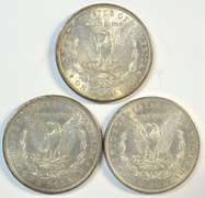 3 Real flashy Morgan Silver Dollars: 1896, 1898, & 1900