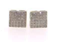 Fun 10kt Square Diamond Earrings