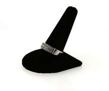 Double Channel Set Sterling Silver Anniversary Band Ring with Cubic Zirconia