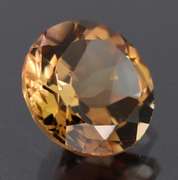 Rich red amber 3.13ct Imperial Topaz solitaire
