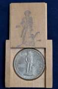1925 Lexington Commemorative Half Dollar With Original Wooden Box.