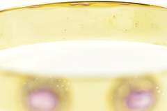 18K Yellow Gold 7.36 Ctw Pink Sapphire Diamond Halo Bangle Bracelet
