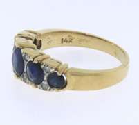 Vintage 14kt YG Sapphire and Diamond Ring
