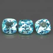Large 14.05ct vivid blue cushion cut Topaz set