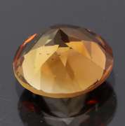 Rich red amber 3.13ct Imperial Topaz solitaire
