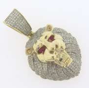 Flashy 10kt Diamond Lion Pendant