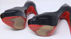 Authentic Christian Louboutin Lady Peep 150 Patent Calf