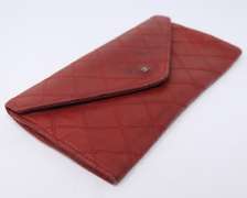 Authentic Chanel Red Leather Wallet