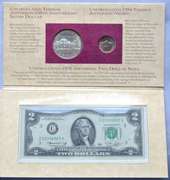 1993 Jefferson Coin and Currency 3 Piece SetSet