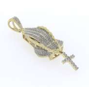 Delicate 10kt Diamond Religious Pendant