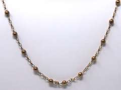 Italian Sterling Silver Bead Chain Necklace