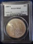 1880-S MS63 Morgan $ PGCS
