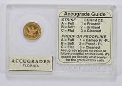 A3-61 1869 $2.50 Liberty Head Gold Quarter Eagle - Accugrade Graded