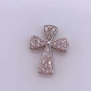 14kt Gold Diamond Cross Pendant
