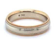 MENS 14 KT WHITE GOLD WEDDING BAND