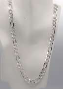 Beautiful Sterling Silver Figaro Chain Necklace