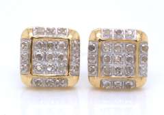 Fabulous Yellow Gold Diamond Earrings
