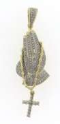 Delicate 10kt Diamond Religious Pendant
