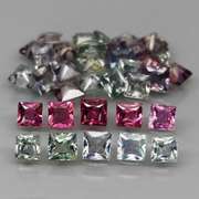 Untreated!  4.90ct princess cut VS Songean Sapphire parcel