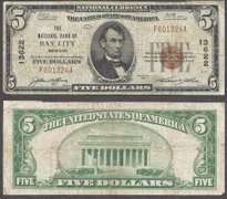 $5 1929-I Ch.13622 National Bank of Bay City MI