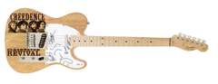 Creedence Clearwater Revival Autographed Fender Photo Graphics Guitar ACOA