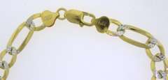 Small Gold Plated Sterling Silver Figaro Chain Bracelet