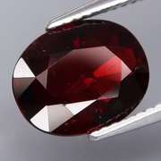 Amazing color in this 4.94ct dark red Garnet