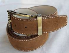 Classy Fine Quality Suede Belt, Made In Italy
