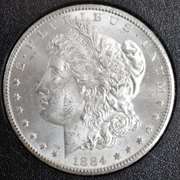 1884-CC GSA Hoard Morgan Silver Dollar.