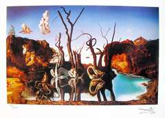 Salvador Dali, Swans Reflecting Elephants