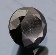 Beautiful 1.4ct smooth cut Black Diamond solitaire