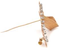 Pleasing 18kt Twist Fan Diamond Brooch