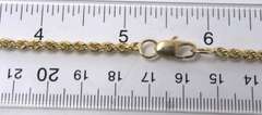 Popular Yellow Gold Rope Chain Necklace