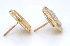 Glowing Yellow Gold Diamond Earrings