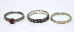 Group Lot of 5 Sterling Silver Rings