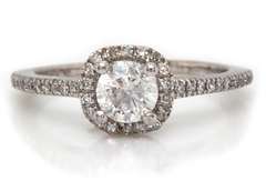 Dazzling White Gold RBC Diamond Engagement Ring