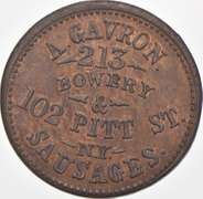 A. Gavron Civil War Token NY 630 AB