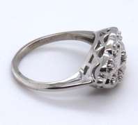 Nice White Gold Oval Filigree Ring
