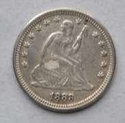 1888 S Seated Quarter