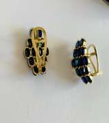 5.0 Carat Blue Sapphire Earrings in 14kt Gold