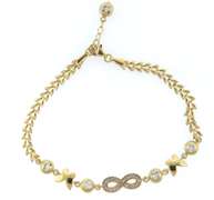 Dashing 14kt Yellow Gold Infinity Bracelet