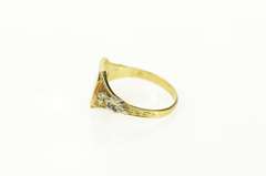 14K Yellow Gold Art Deco Monogrammable Ornate Child's Ring