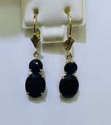 14kt Gold & Blue Sapphire Earrings