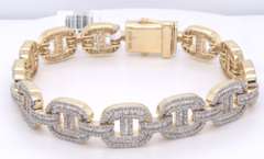 Spectacular 5.91ctw Diamond Yellow Gold Bracelet