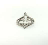 Fat Tear Drop Pendant with Cubic Zirconias