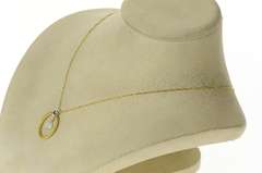 18K Yellow Gold Charriot Designer Cable Twist Diamond Dangle Pendant