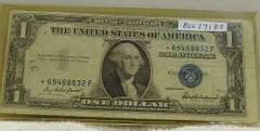 1935-F Star Note $1 Sil Cert, circ.