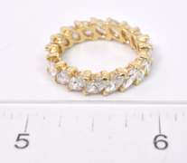 Glimmering Ladies Eternity Diamond Ring in 14K Yellow Gold