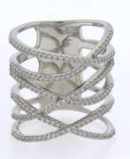 Contemporary Sterling Silver Ring with Cubic Zirconias