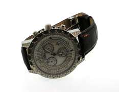 Jojino Stainless Steel & Leather Strap Watch